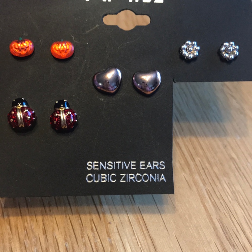 Set of 4 petite earrings. Perfect for kids too